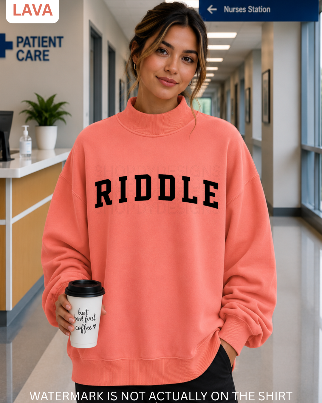 Riddle Varsity Mockneck Oversized Sweatshirt