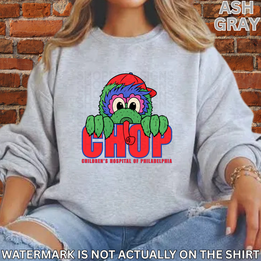 CHOP Philly-Inspired Mascot Shirt – Peek-A-Boo Graphic Tee, Crewneck & Hoodie for Hospital Staff