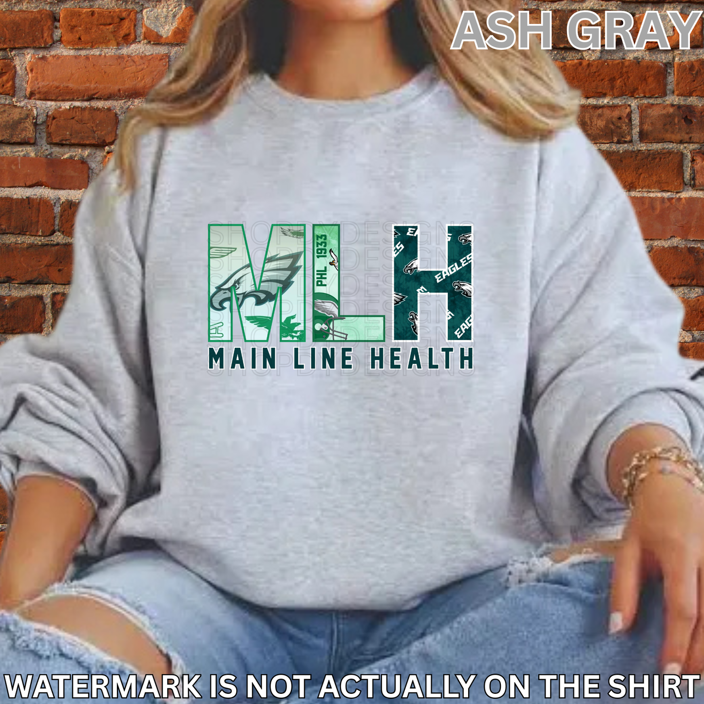 Main Line Health MLH “First Down” Philadelphia Football Inspired T-Shirt/Crewneck/Hoodie