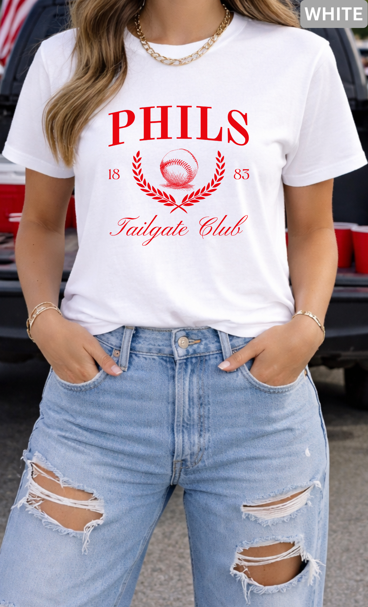 Phils Tailgate Club Shirt | Philly Baseball Fan T-Shirt, Crewneck Sweatshirt, Hoodie
