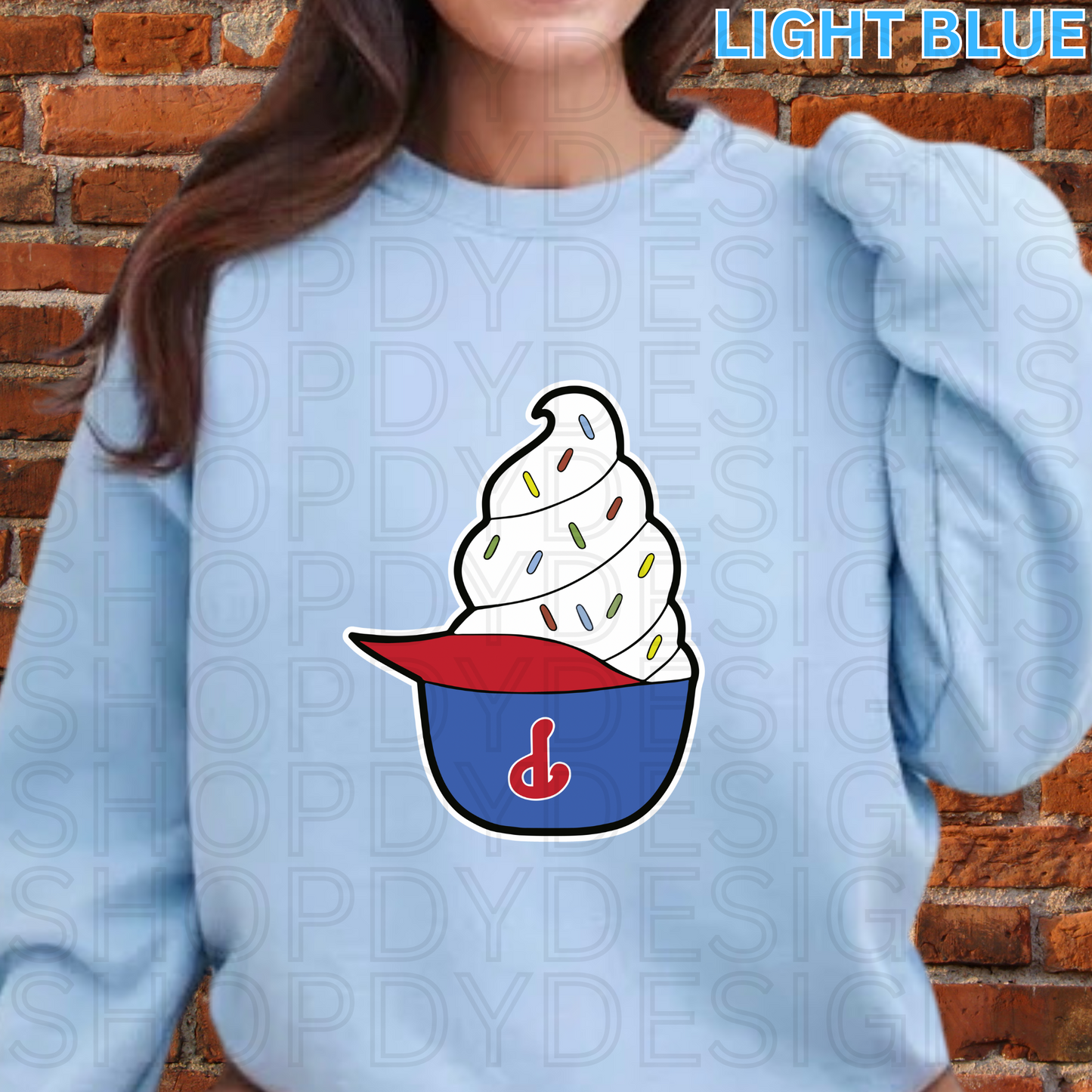 Phillies Ice Cream Helmet T-Shirt, Crewneck Sweatshirt, Hoodie