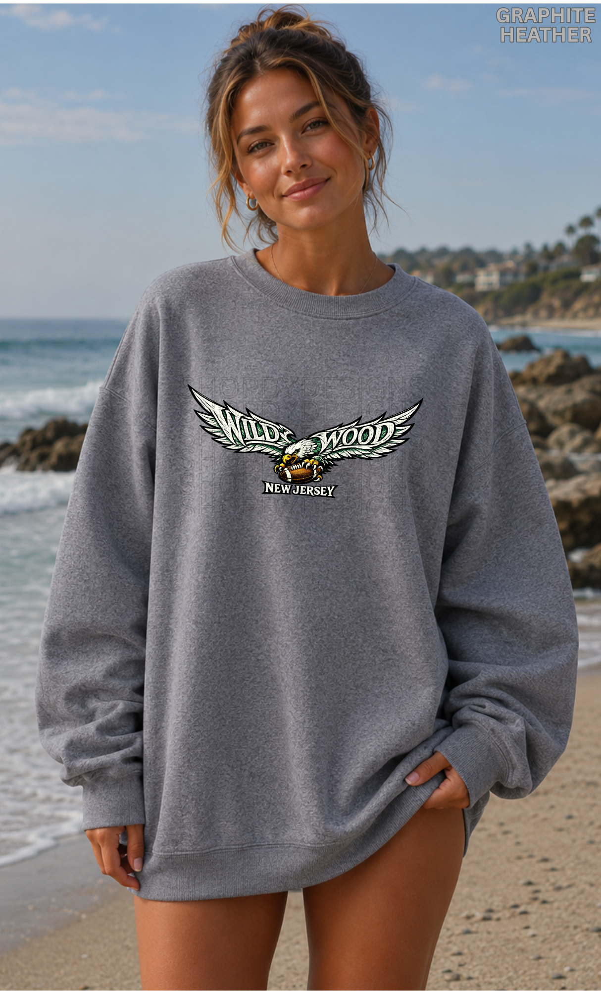 Wildwood Philly Football Inspired Vintage Eagle Wings Shirt, Hoodie & Crewneck Sweatshirt