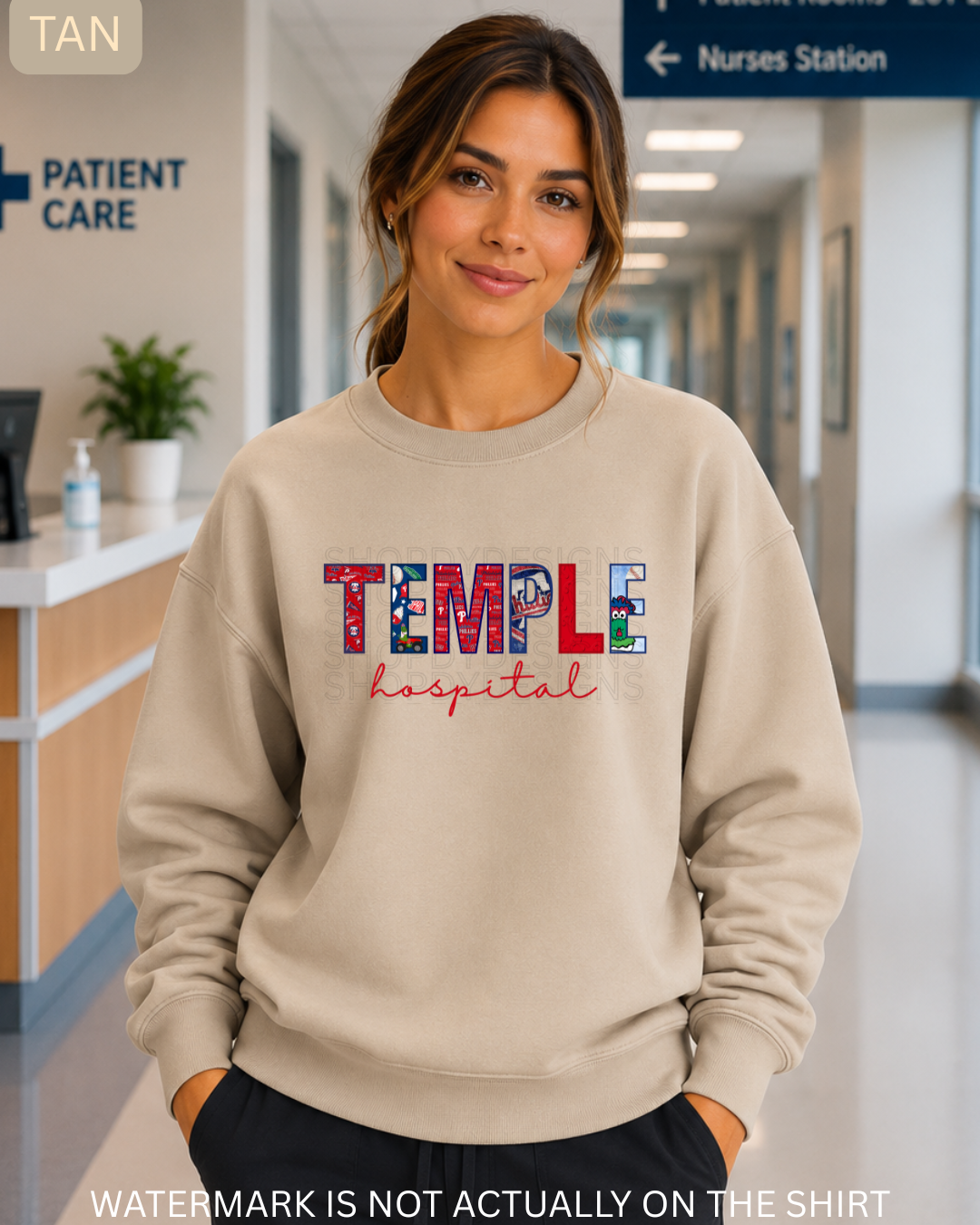 Temple Hospital “Ring The Bell” Philadelphia Baseball Inspired Collage T-Shirt, Sweatshirt & Hoodie