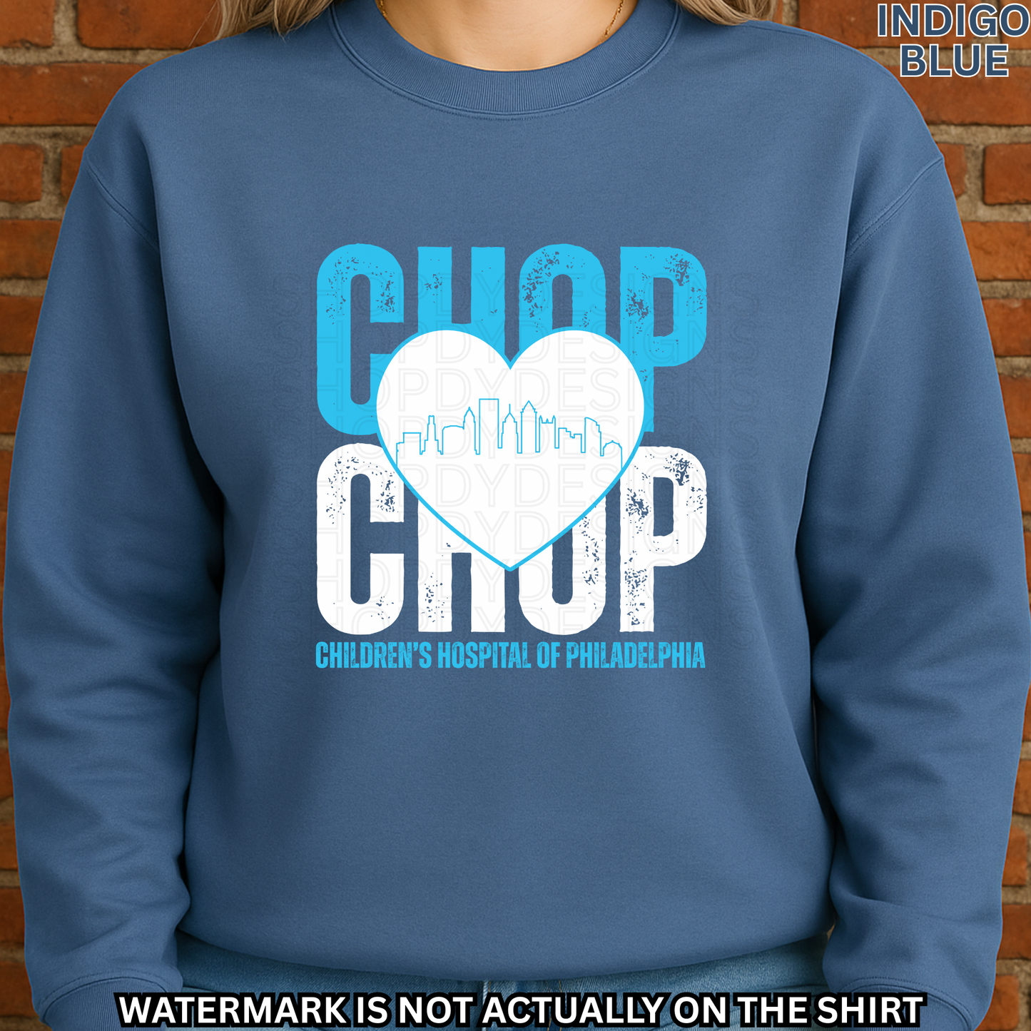 CHOP Stacked Heart Philadelphia Skyline Shirt | Philly Healthcare Pride Apparel