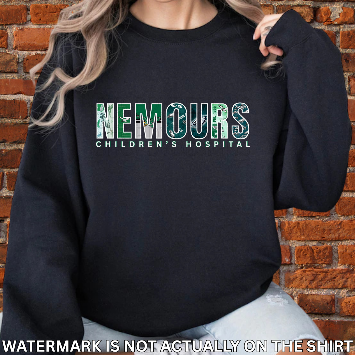 Nemours Children’s Hospital “First Down” Philadelphia Football Inspired Shirt, Crewneck Sweatshirt, Hoodie| Healthcare Worker Apparel