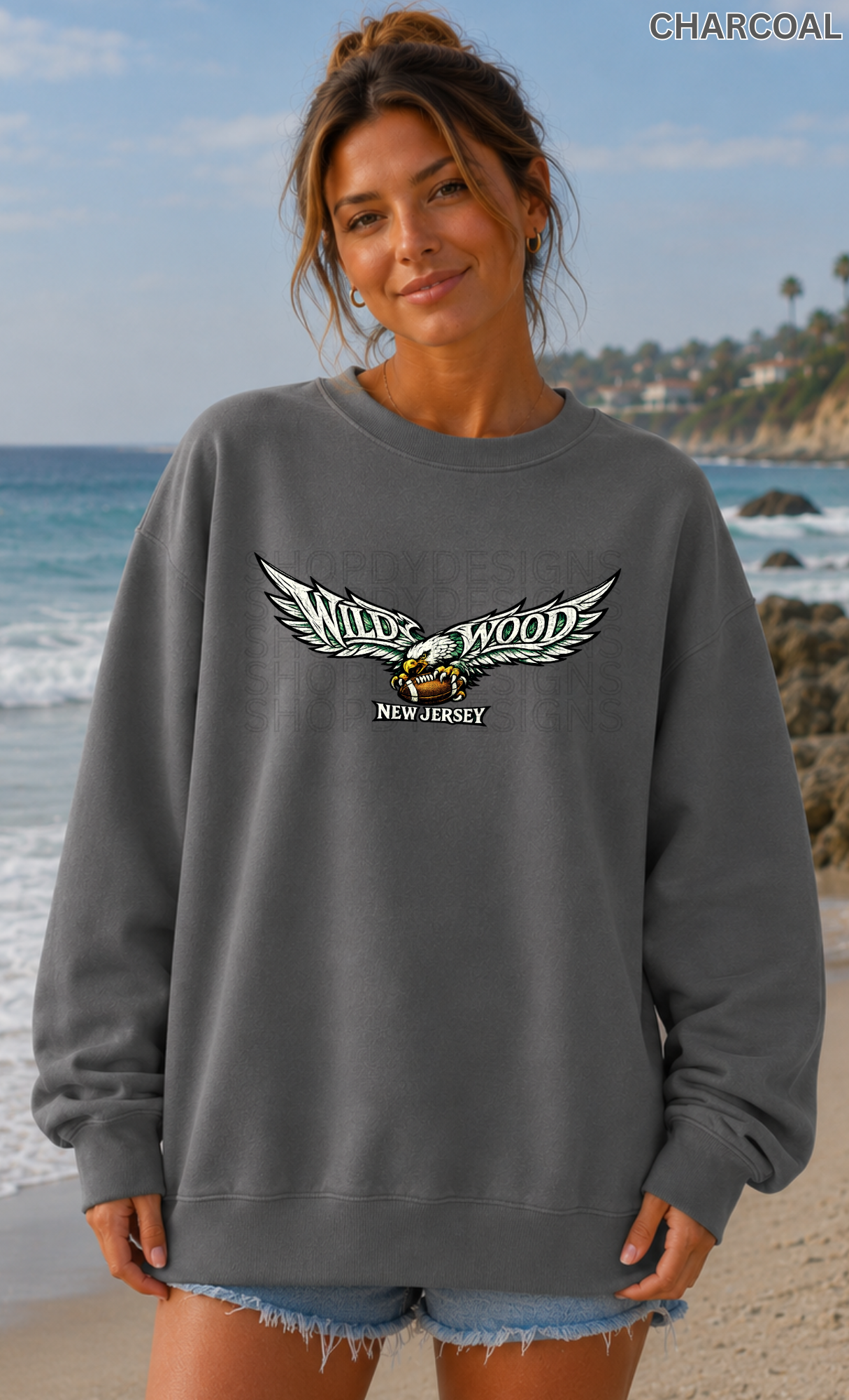 Wildwood Philly Football Inspired Vintage Eagle Wings Shirt, Hoodie & Crewneck Sweatshirt