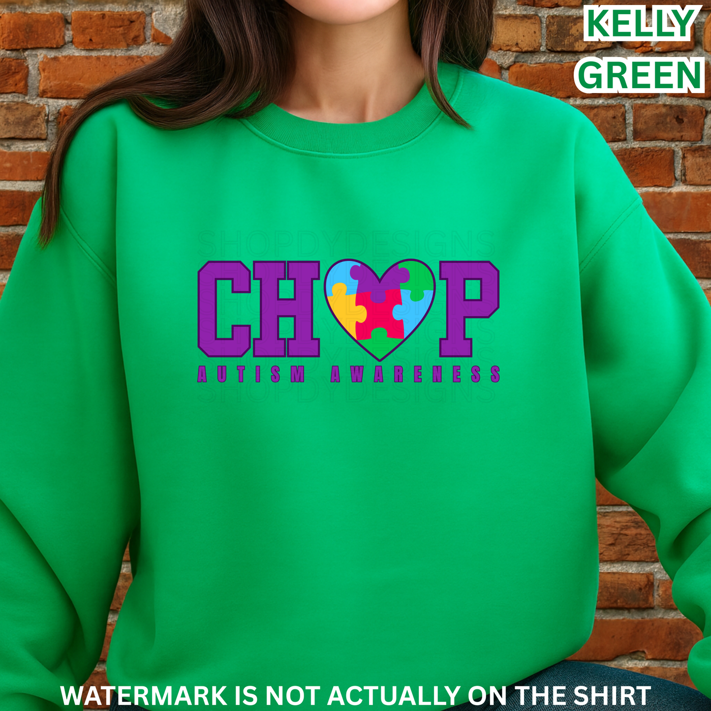 CHOP Autism Awareness T-Shirt, Sweatshirt & Hoodie | Puzzle Heart Design | Healthcare Apparel