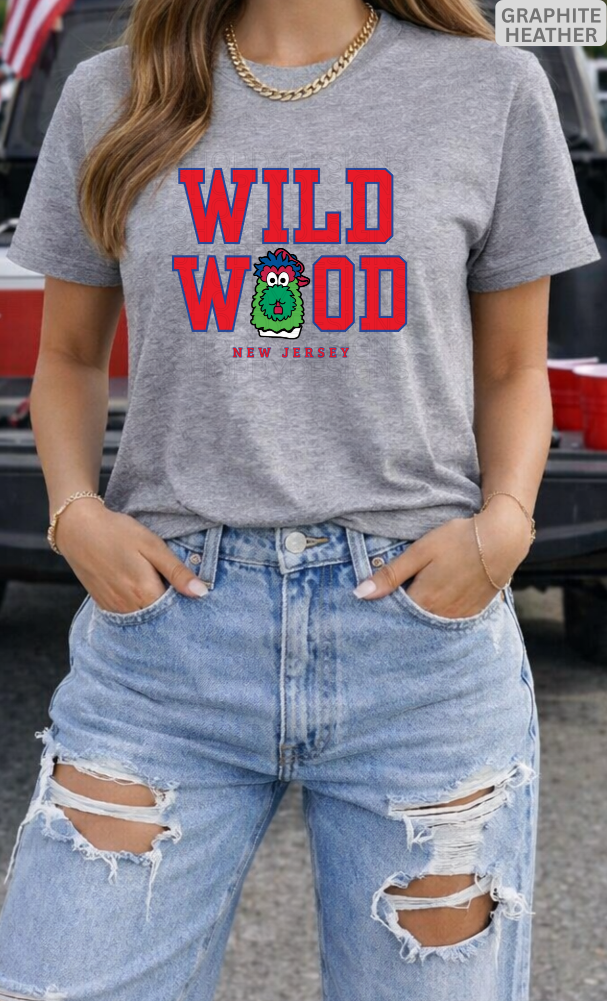 Wildwood Philly Baseball Mascot Inspired Shirt | Vintage Wildwood NJ Beach Tee, Crewneck & Hoodie
