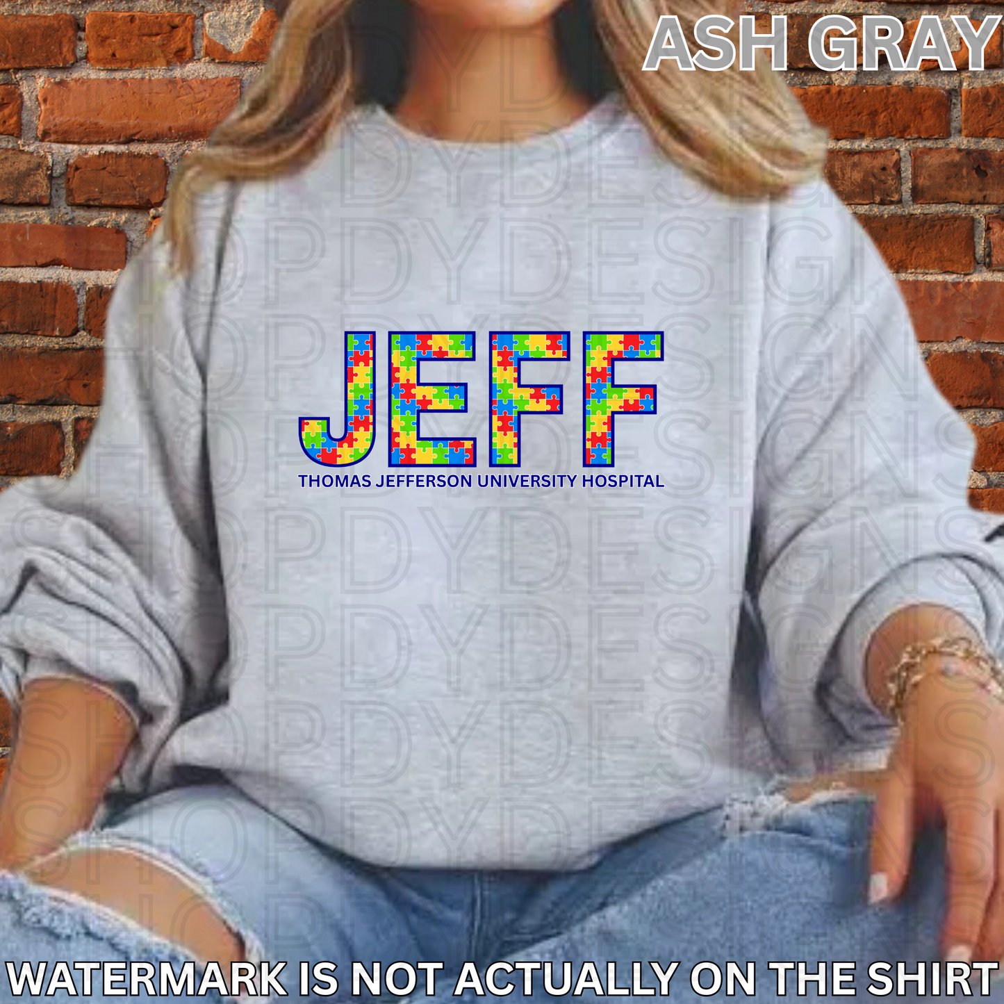 Jefferson Hospital Autism Puzzle Letters T-Shirt/Crewneck/Hoodie