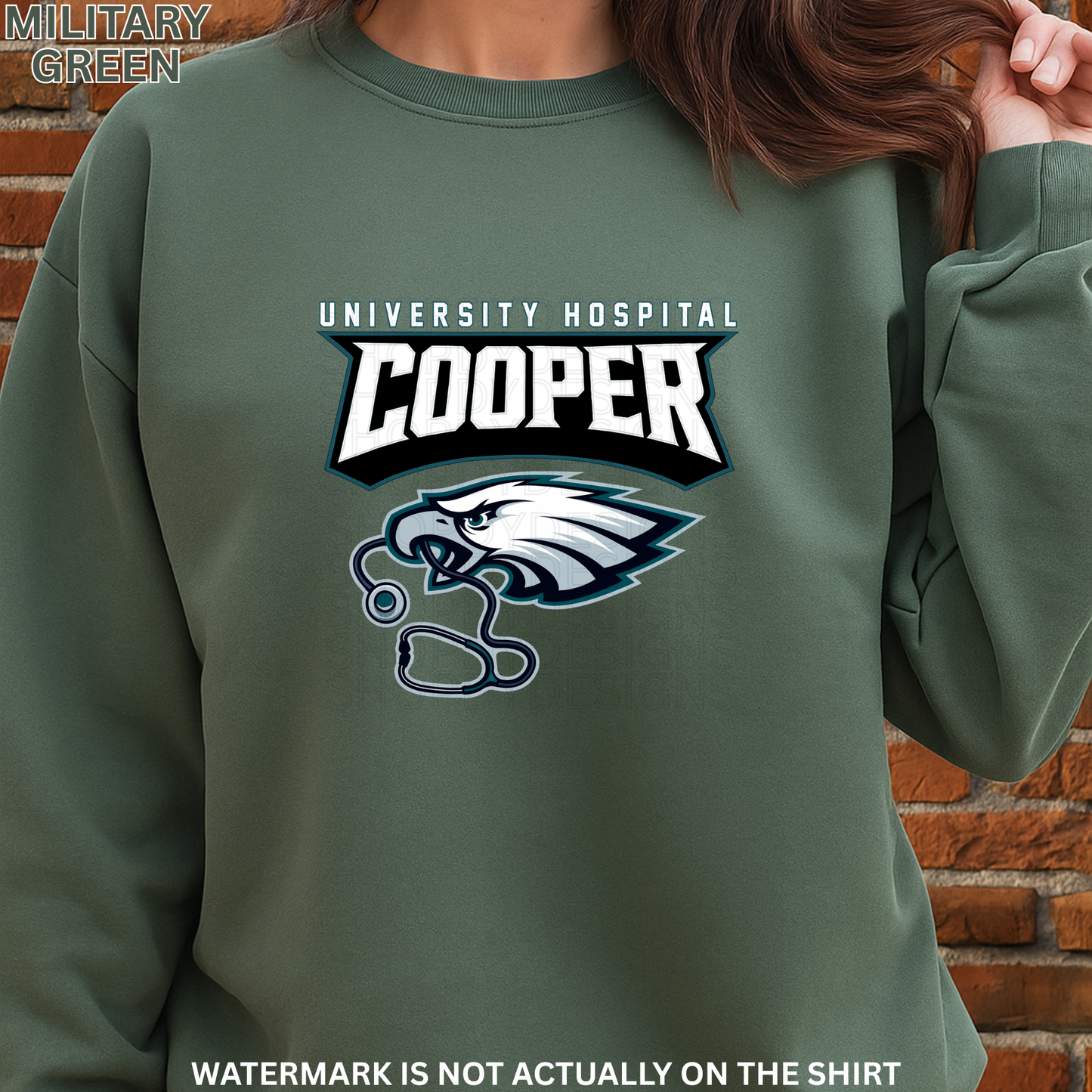 Cooper Hospital Philadelphia Birds Football Inspired Shirt, Crewneck Sweatshirt, Hoodie| Healthcare Worker Apparel