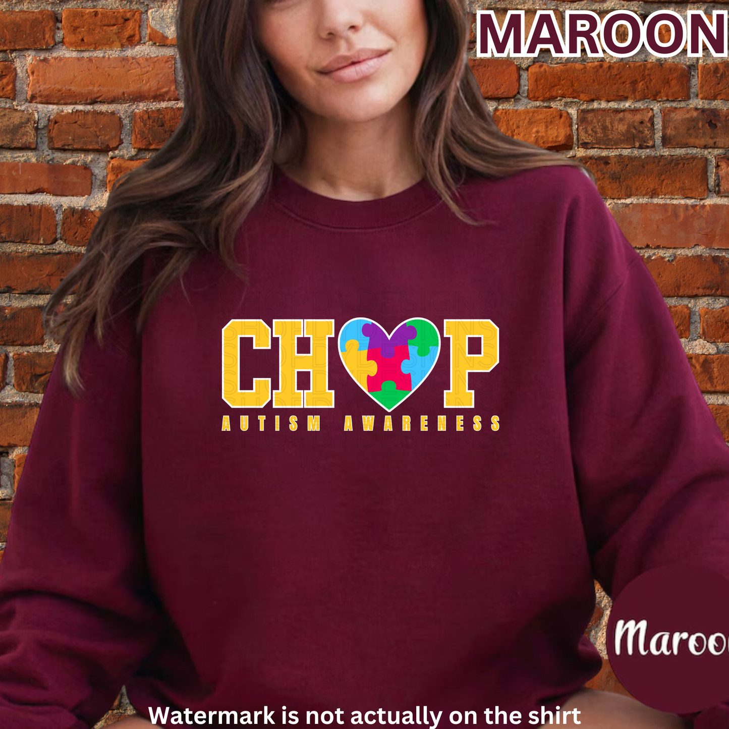 CHOP Autism Awareness T-Shirt, Sweatshirt & Hoodie | Puzzle Heart Design | Healthcare Apparel