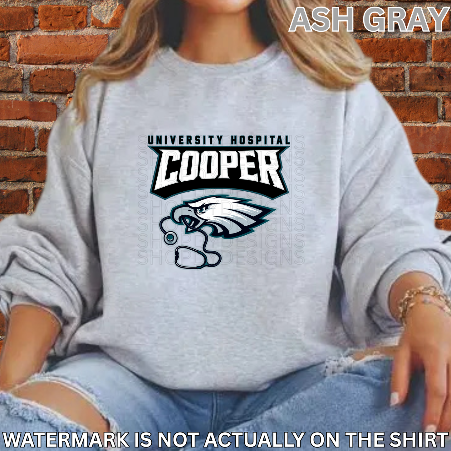Cooper Hospital Philadelphia Birds Football Inspired Shirt, Crewneck Sweatshirt, Hoodie| Healthcare Worker Apparel