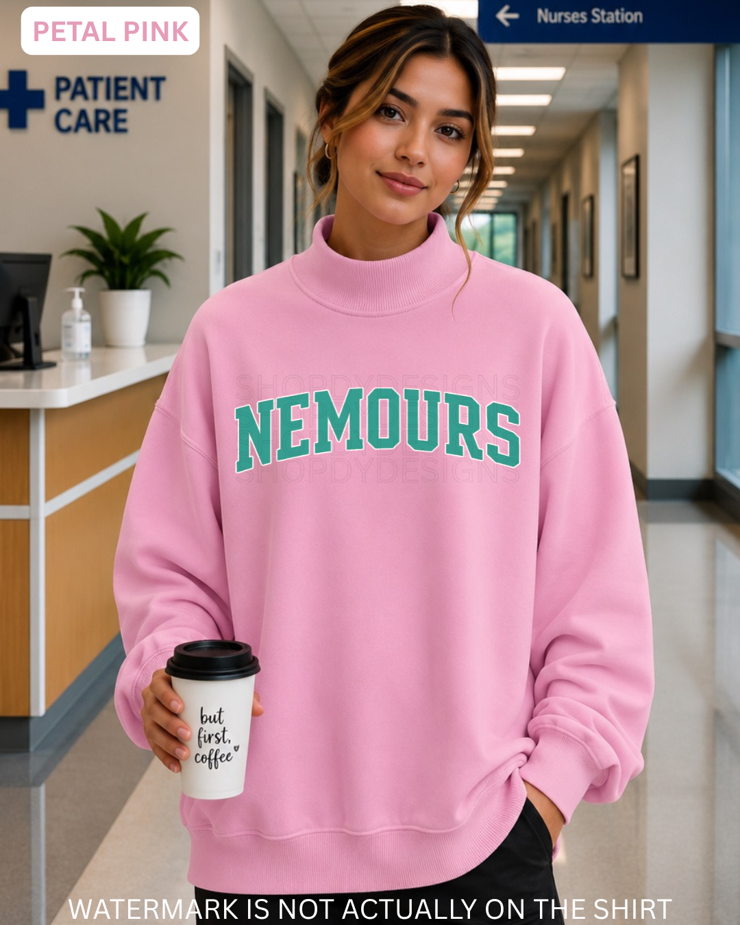 Nemours Varsity Mockneck Oversized Sweatshirt