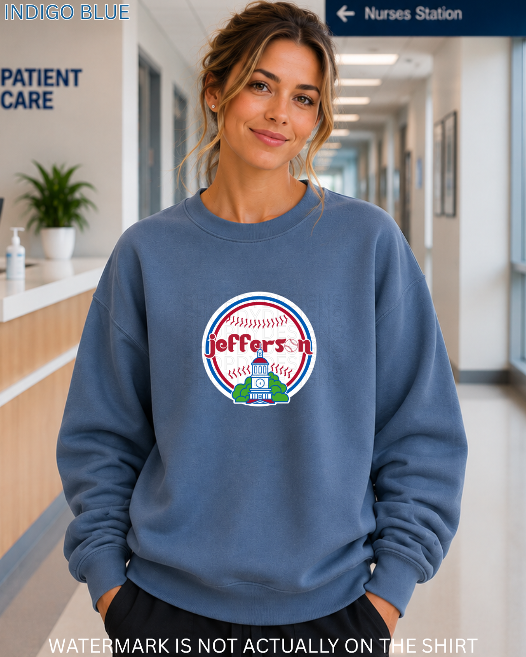 Jefferson Vintage Philadelphia Baseball Inspired City Hall T-Shirt, Crewneck Sweatshirt & Hoodie