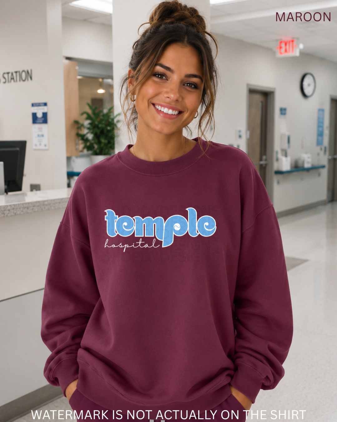Temple Hospital Vintage Philadelphia Baseball Inspired T-Shirt, Sweatshirt & Hoodie