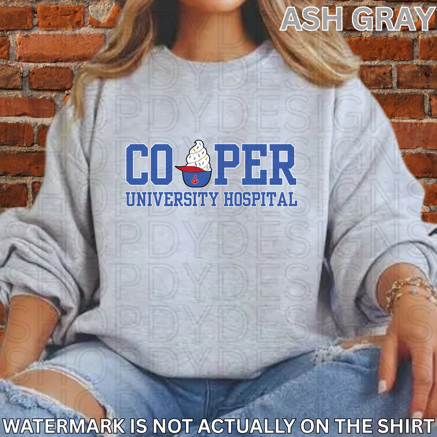 Cooper University Hospital Phillies Ice Cream Helmet Shirt, Crewneck Sweatshirt, Hoodie| Healthcare Worker Apparel