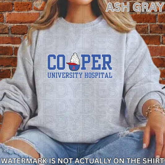 Cooper University Hospital Phillies Ice Cream Helmet Shirt, Crewneck Sweatshirt, Hoodie| Healthcare Worker Apparel