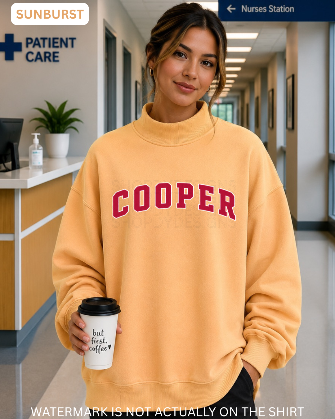 Cooper Varsity Mockneck Oversized Sweatshirt