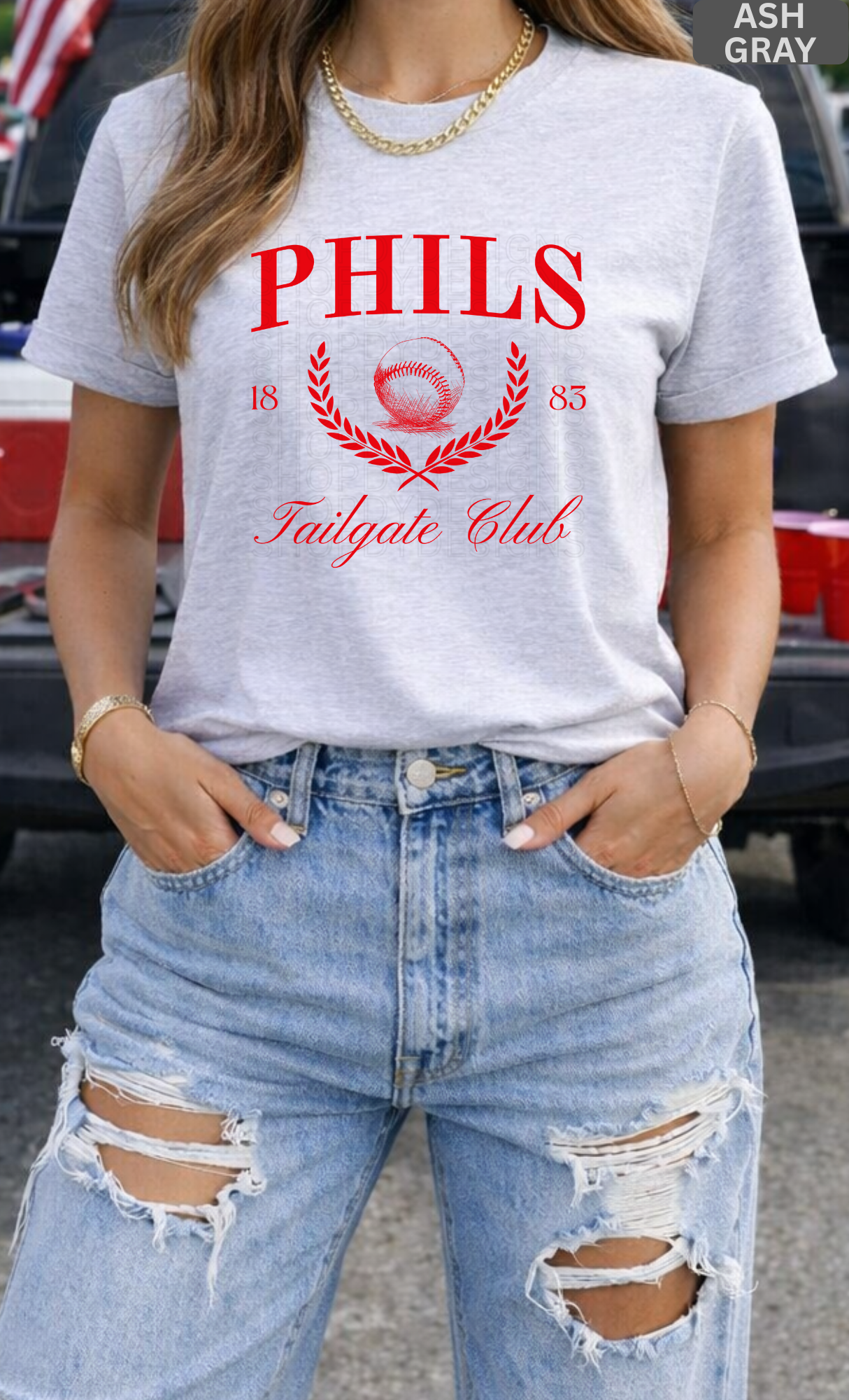 Phils Tailgate Club Shirt | Philly Baseball Fan T-Shirt, Crewneck Sweatshirt, Hoodie