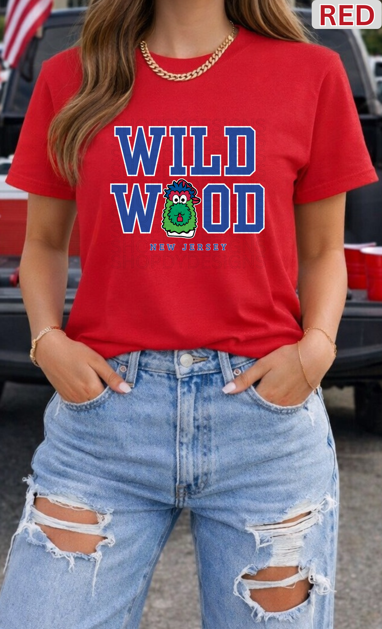 Wildwood Philly Baseball Mascot Inspired Shirt | Vintage Wildwood NJ Beach Tee, Crewneck & Hoodie