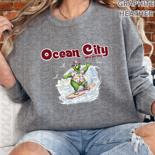 Ocean City New Jersey Phanatic Surfing Shirt, Crewneck Sweatshirt, Hoodie