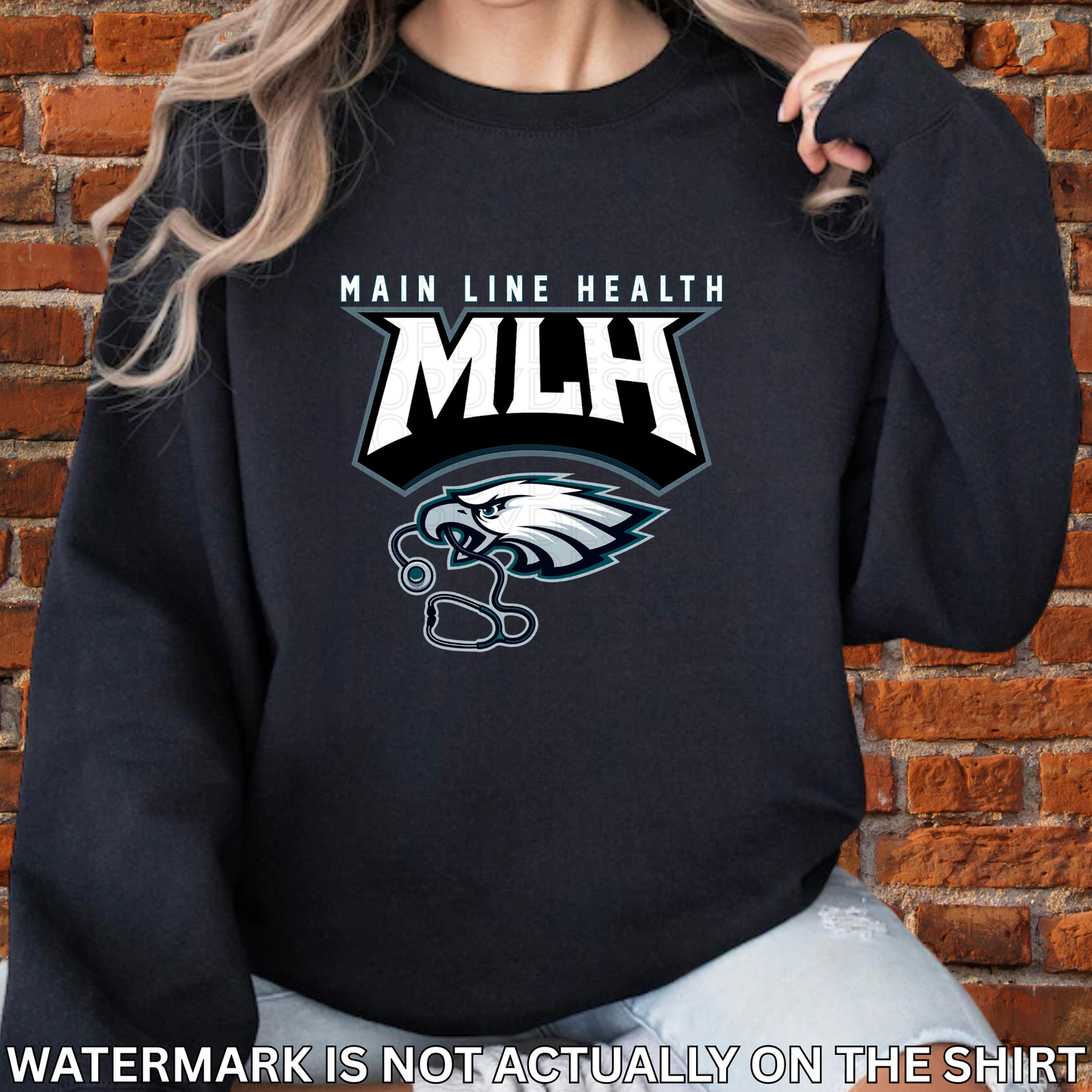 Main Line Health MLH Philadelphia Birds Football Inspired T-Shirt/Crewneck/Hoodie