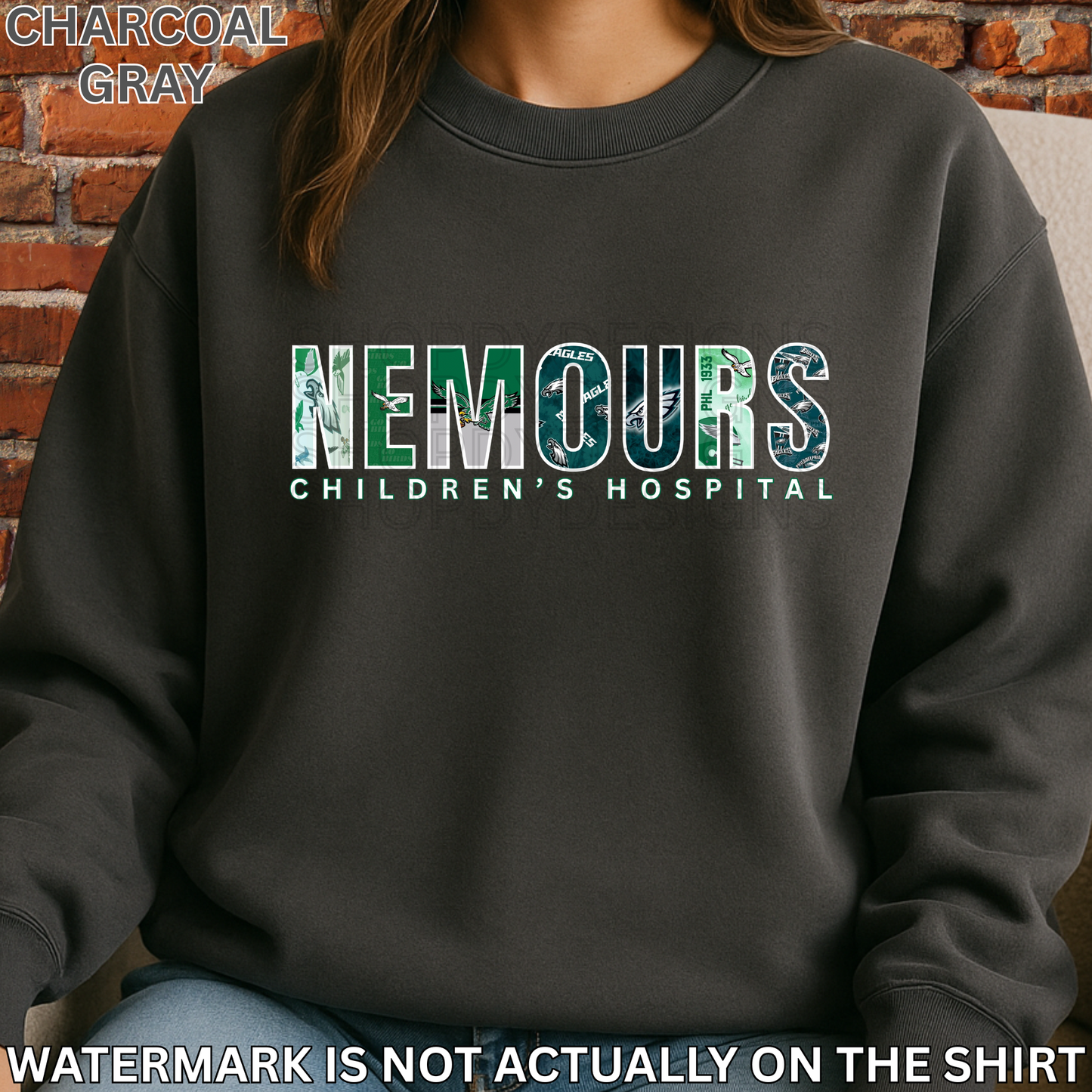 Nemours Children’s Hospital “First Down” Philadelphia Football Inspired Shirt, Crewneck Sweatshirt, Hoodie| Healthcare Worker Apparel