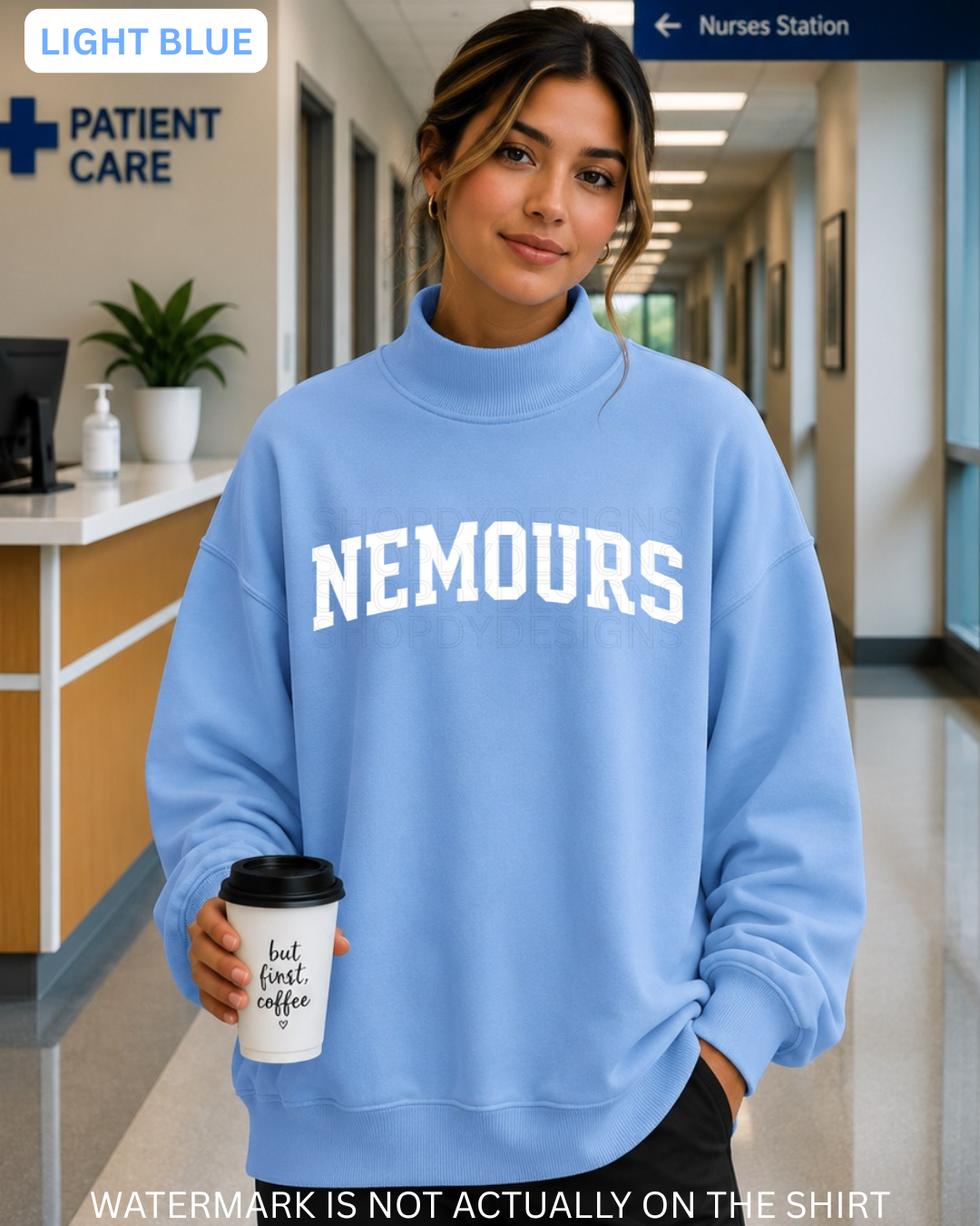 Nemours Varsity Mockneck Oversized Sweatshirt