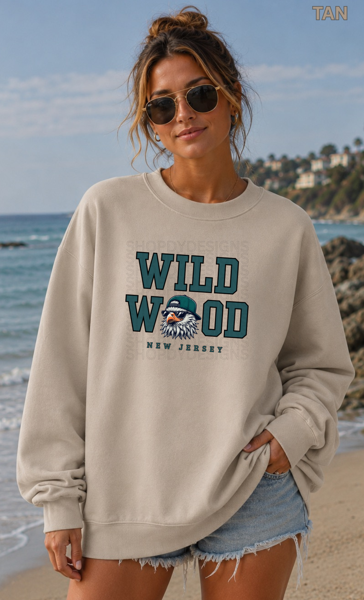 Wildwood Philly Football Inspired Beach Vibes T-Shirt, Crewneck Sweatshirt & Hoodie