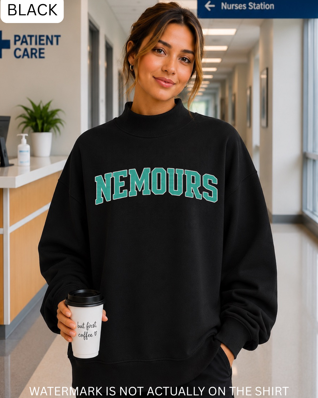 Nemours Varsity Mockneck Oversized Sweatshirt
