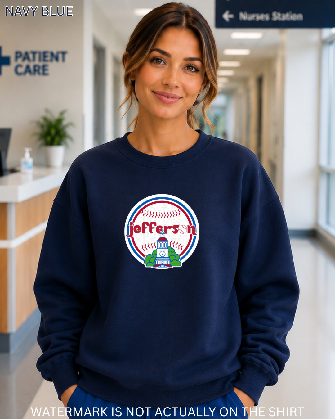 Jefferson Vintage Philadelphia Baseball Inspired City Hall T-Shirt, Crewneck Sweatshirt & Hoodie