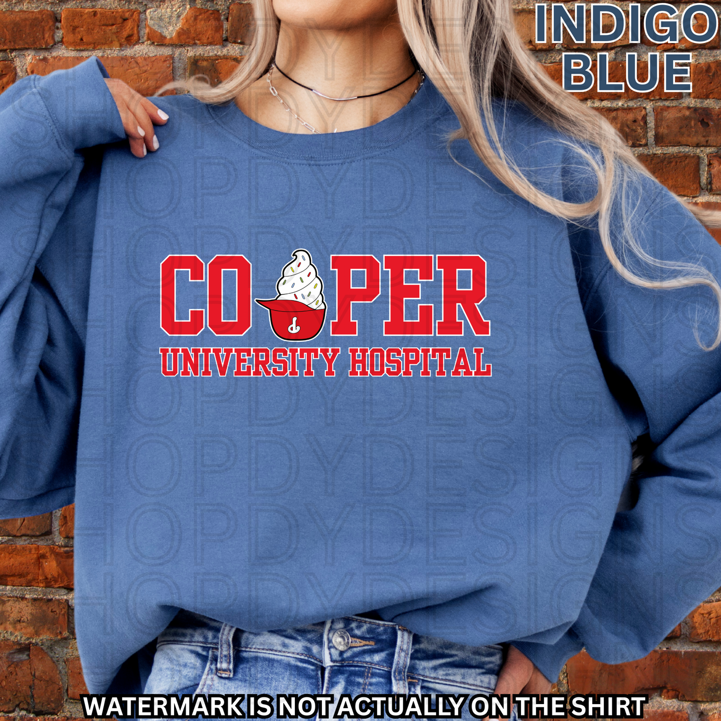 Cooper University Hospital Phillies Ice Cream Helmet Shirt, Crewneck Sweatshirt, Hoodie| Healthcare Worker Apparel