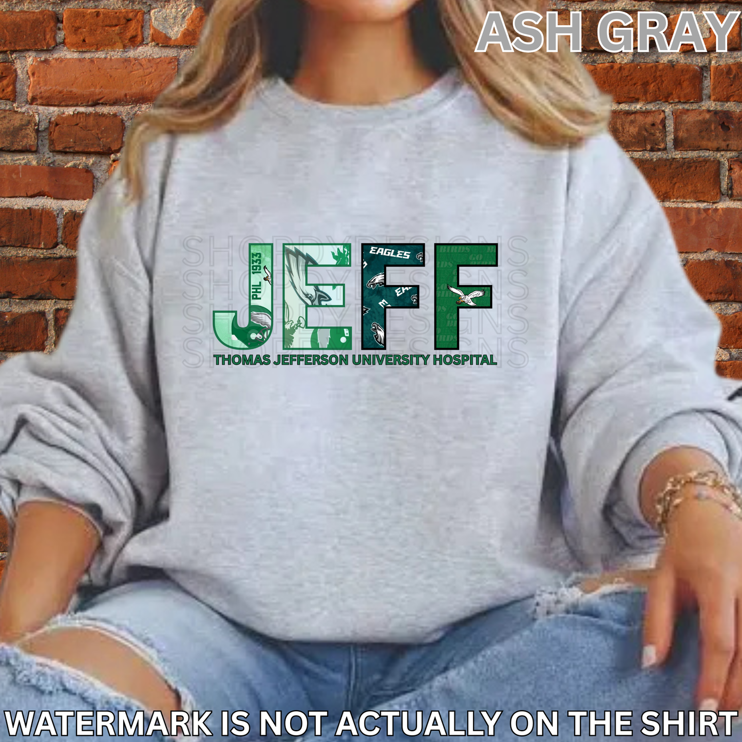 Jefferson Hospital “First Down” Philadelphia Football Inspired Shirt, Crewneck Sweatshirt, Hoodie| Healthcare Worker Apparel