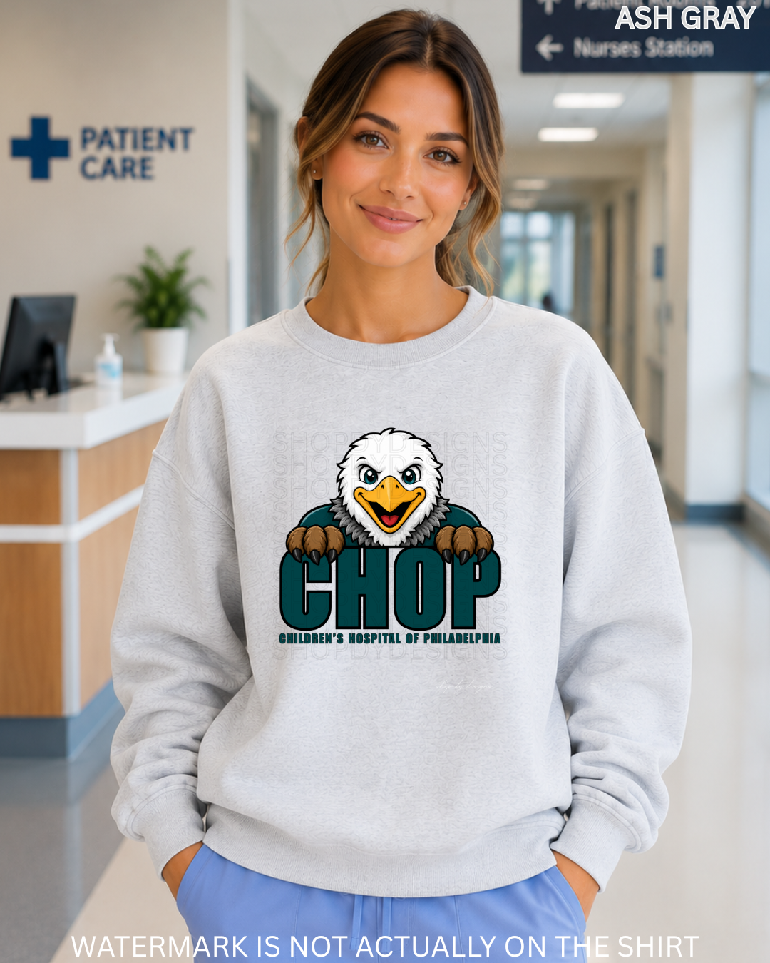 CHOP Philadelphia Football Inspired Mascot “Peek-A-Boo” T-Shirt, Crewneck Sweatshirt & Hoodie