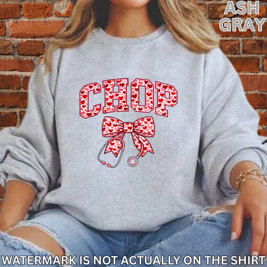 CHOP Heart Coquette Bow & Stethoscope T-Shirt/Crewneck/Hoodie