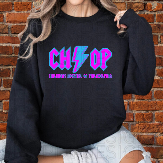 CHOP Lightning Bolt Rock Band Tee T-Shirt/Crewneck/Hoodie