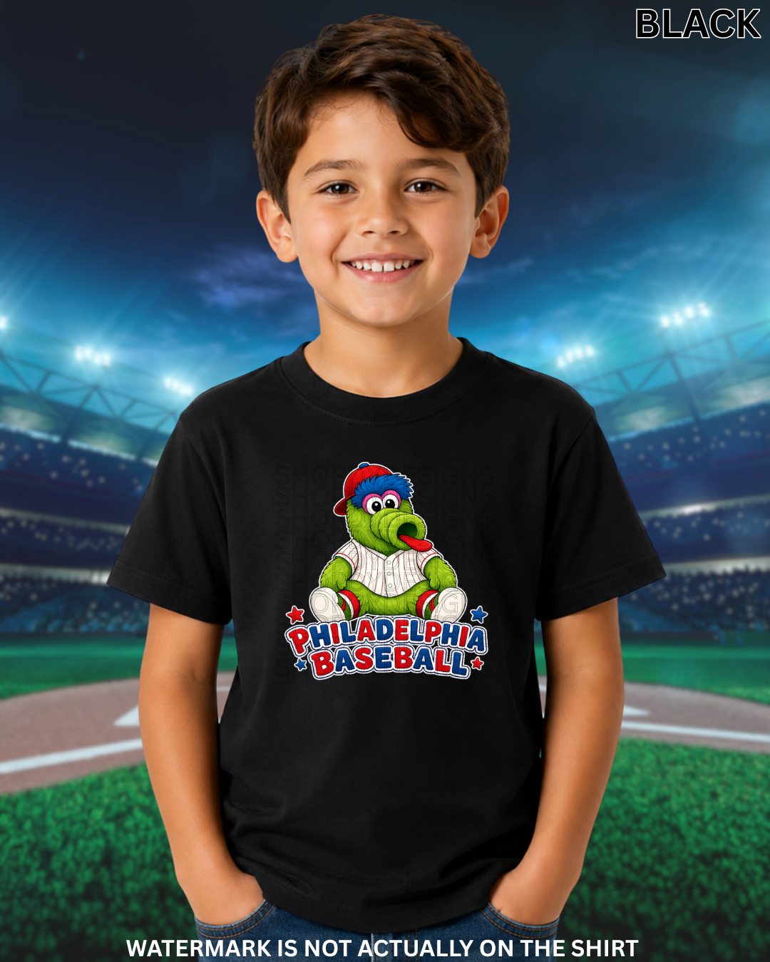 Philadelphia Baseball Inspired Youth Mascot Graphic Tee | Youth T-Shirt