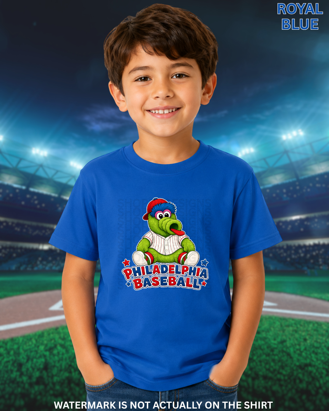 Philadelphia Baseball Inspired Youth Mascot Graphic Tee | Youth T-Shirt