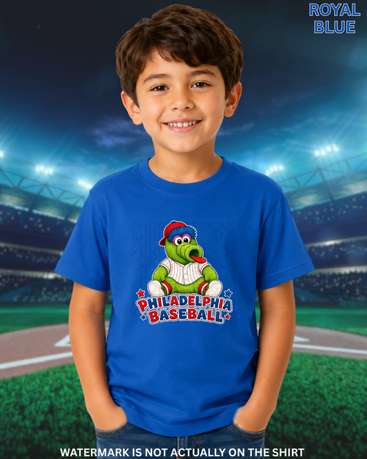 Philadelphia Baseball Inspired Youth Mascot Graphic Tee | Youth T-Shirt