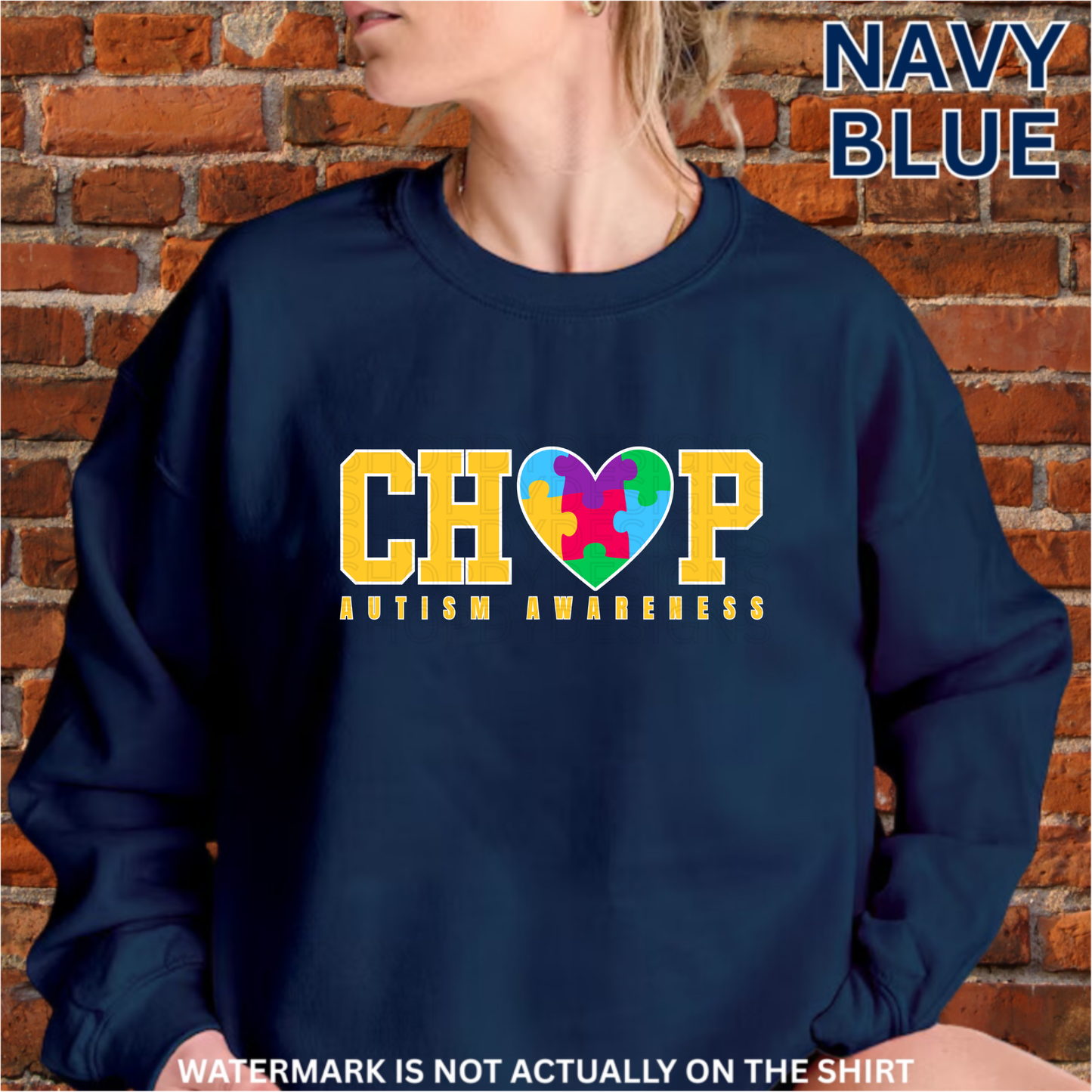 CHOP Autism Awareness T-Shirt, Sweatshirt & Hoodie | Puzzle Heart Design | Healthcare Apparel