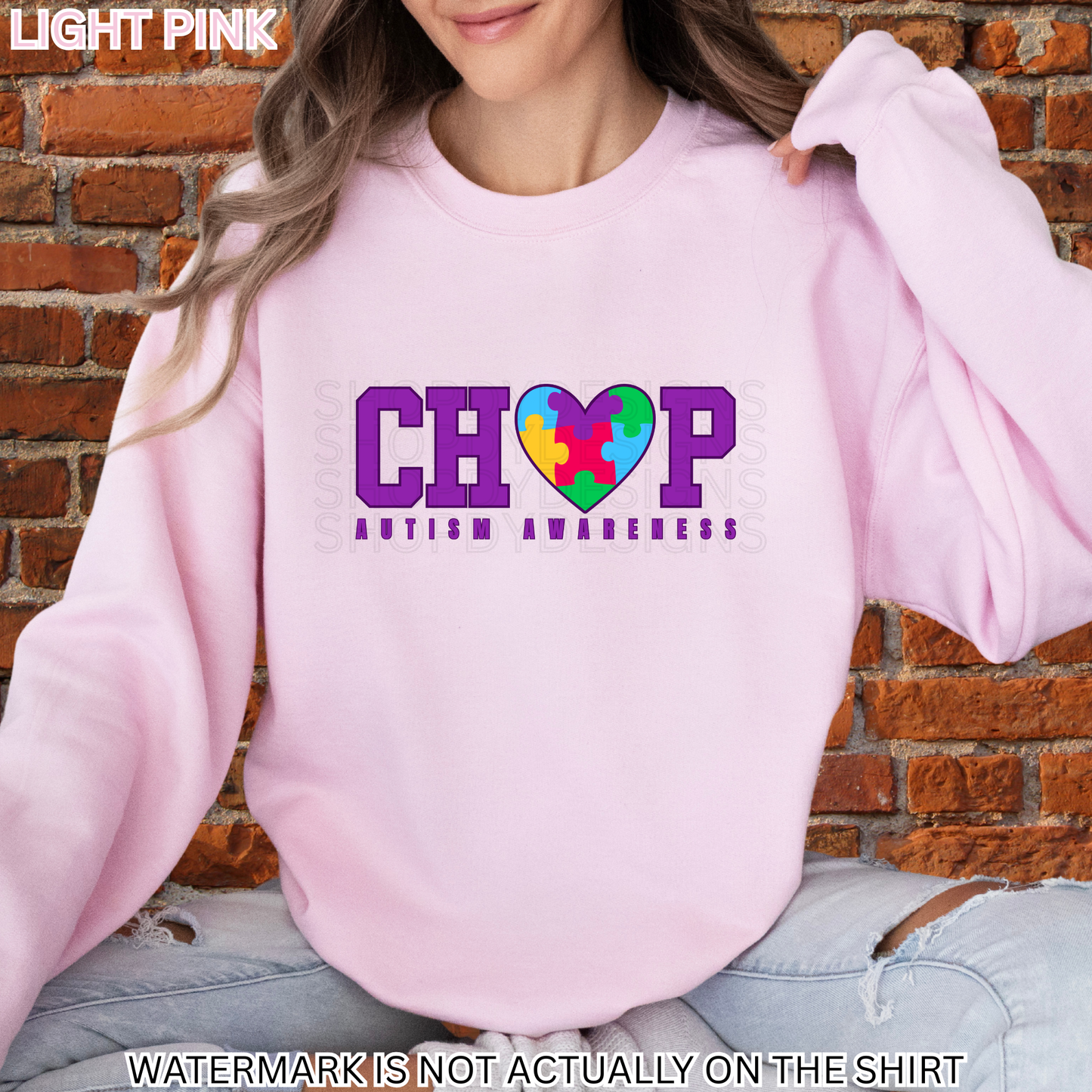 CHOP Autism Awareness T-Shirt, Sweatshirt & Hoodie | Puzzle Heart Design | Healthcare Apparel