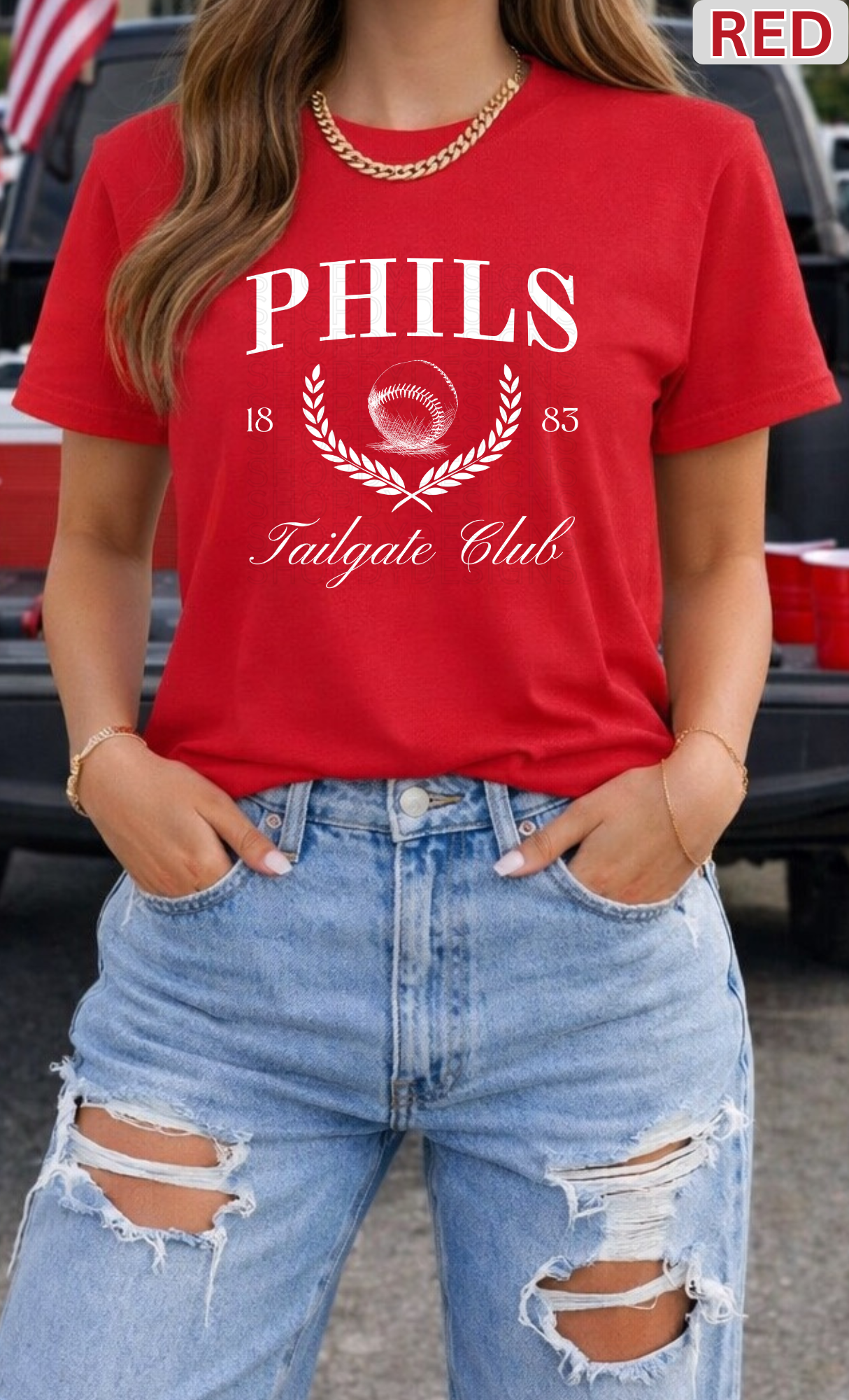 Phils Tailgate Club Shirt | Philly Baseball Fan T-Shirt, Crewneck Sweatshirt, Hoodie