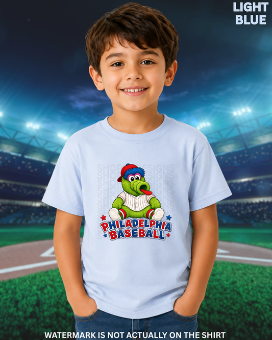 Philadelphia Baseball Inspired Youth Mascot Graphic Tee | Youth T-Shirt