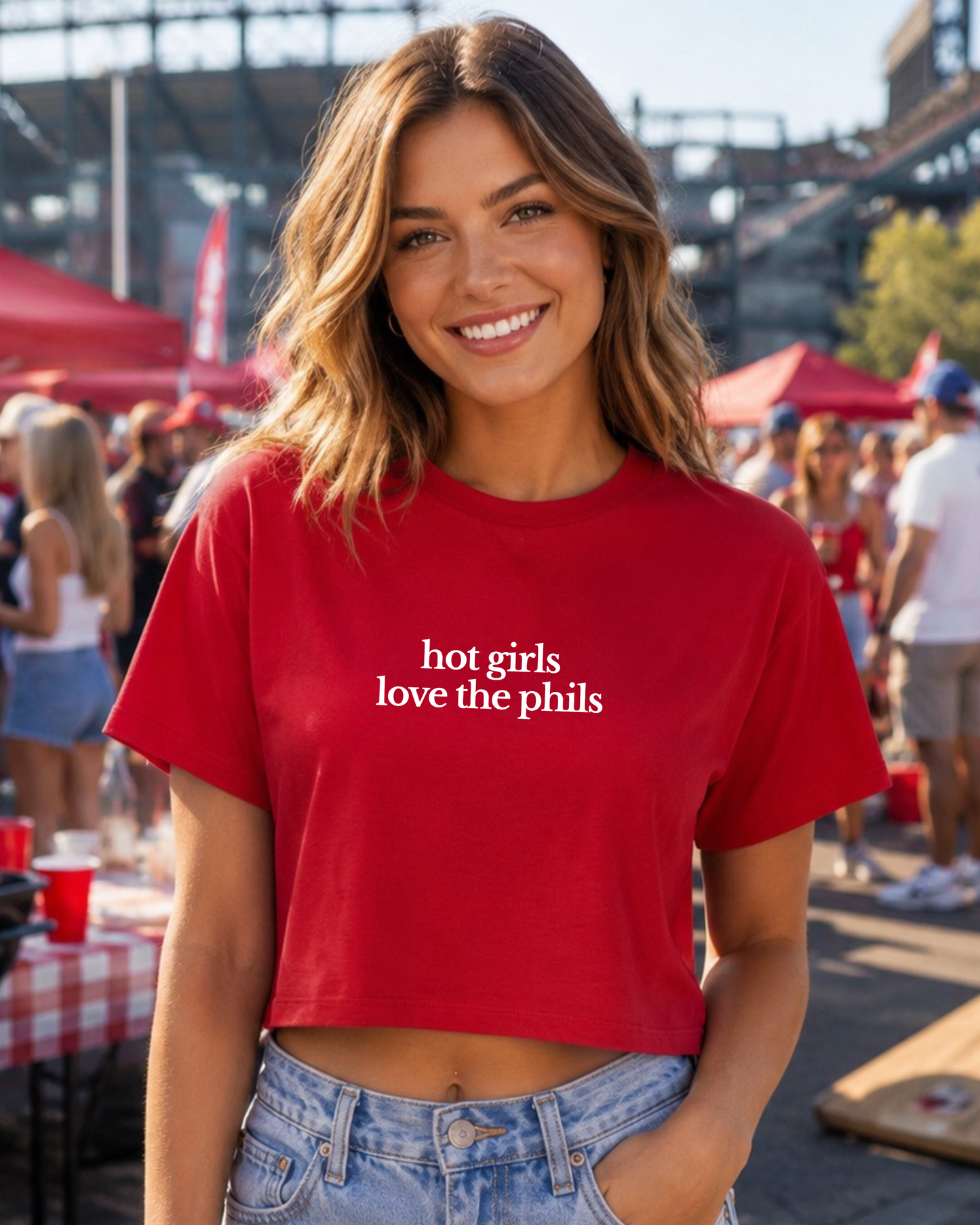 Hot Girls Love The Phils Philadelphia Baseball Inspired Women’s Crop Top