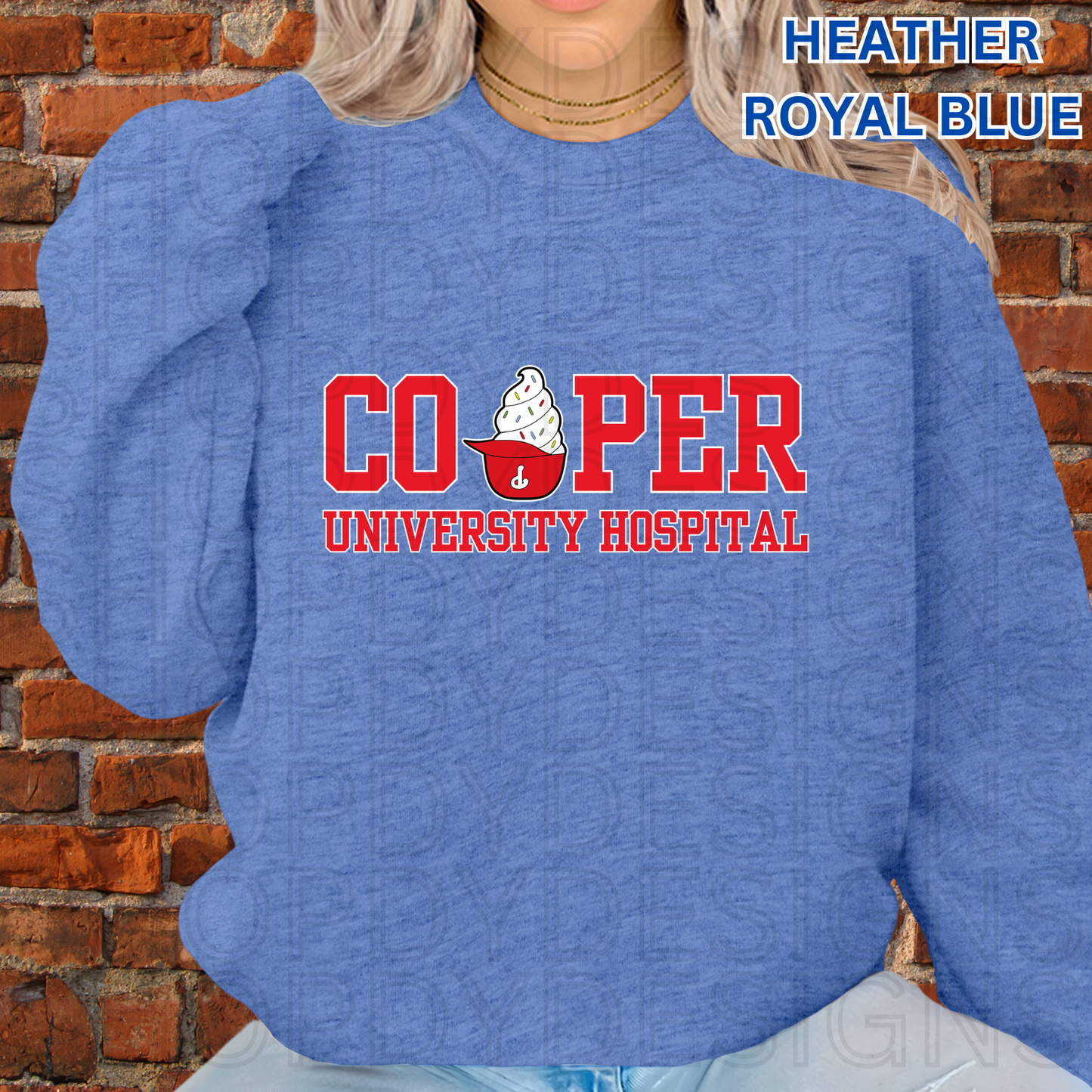 Cooper University Hospital Phillies Ice Cream Helmet Shirt, Crewneck Sweatshirt, Hoodie| Healthcare Worker Apparel