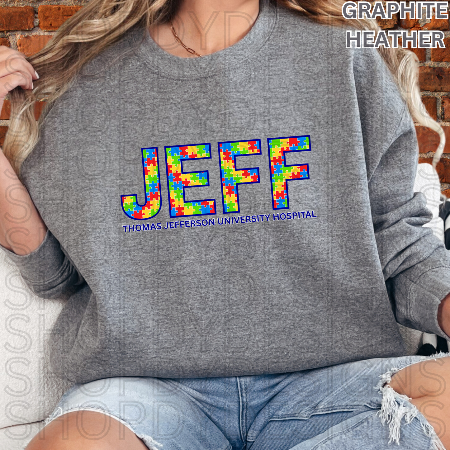 Jefferson Hospital Autism Puzzle Letters T-Shirt/Crewneck/Hoodie