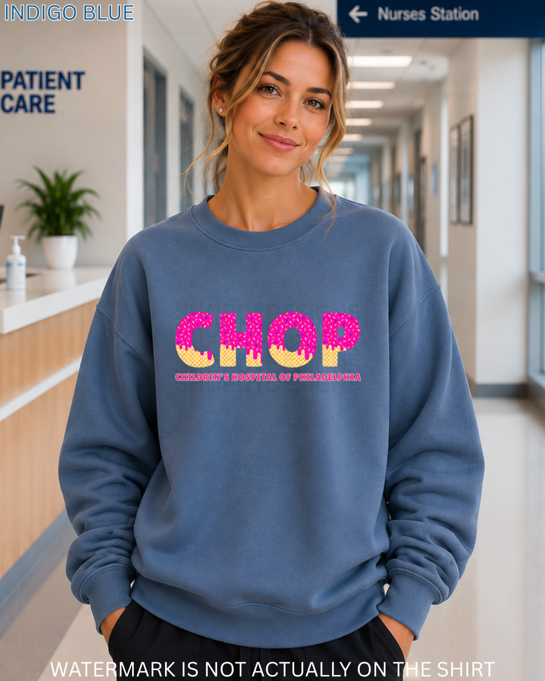CHOP Ice Cream Drip T-Shirt, Crewneck Sweatshirt & Hoodie | Trendy Healthcare Apparel