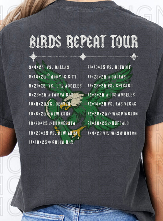 Birds Football Repeat Tour Comfort Colors T-Shirt