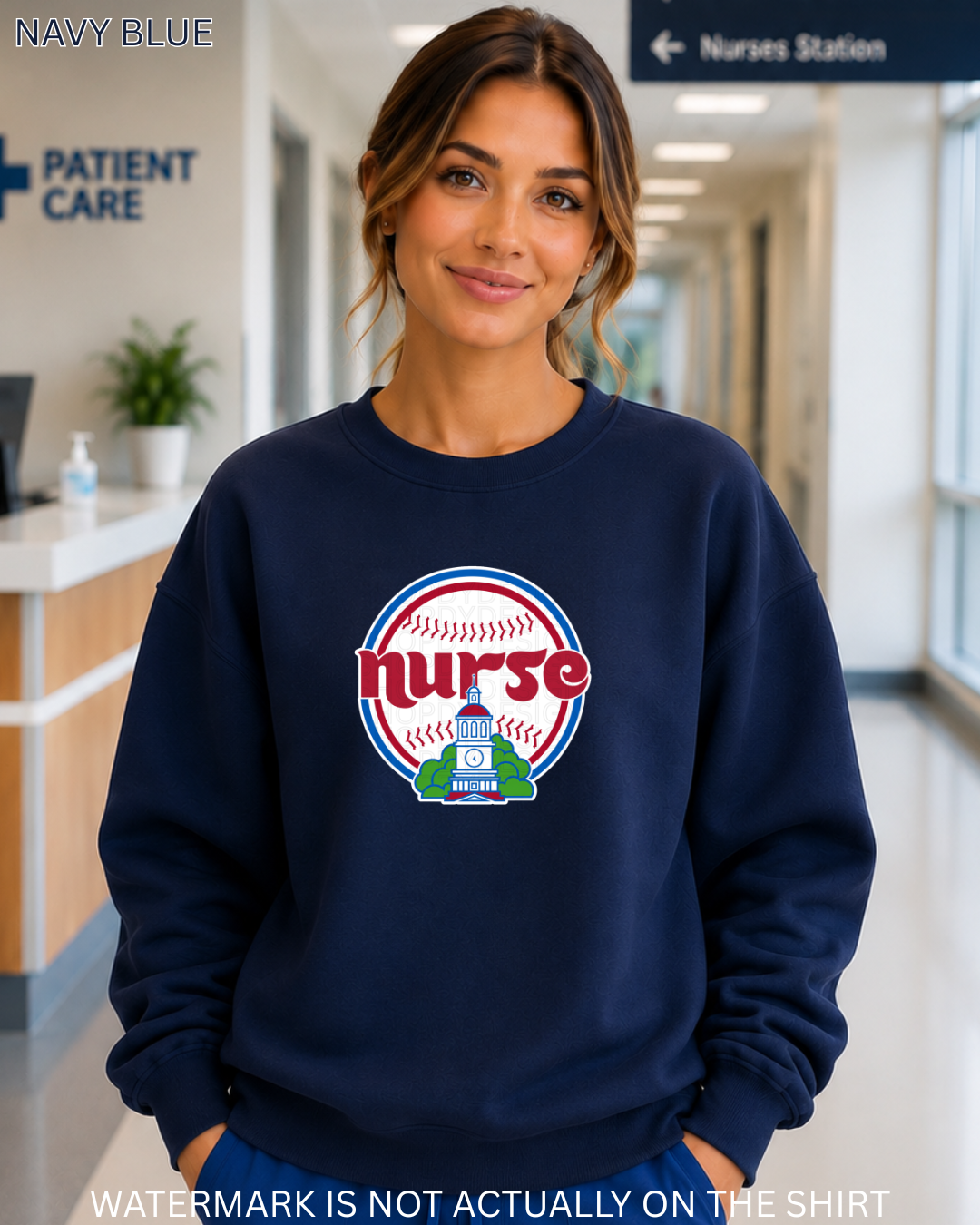 Vintage Philadelphia Baseball Inspired Nurse City Hall T-Shirt, Crewneck Sweatshirt & Hoodie