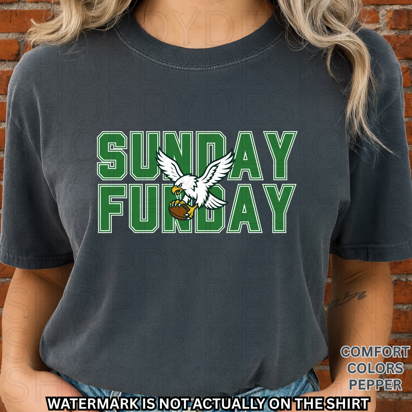 Birds Football Sunday Funday Comfort Colors T-Shirt